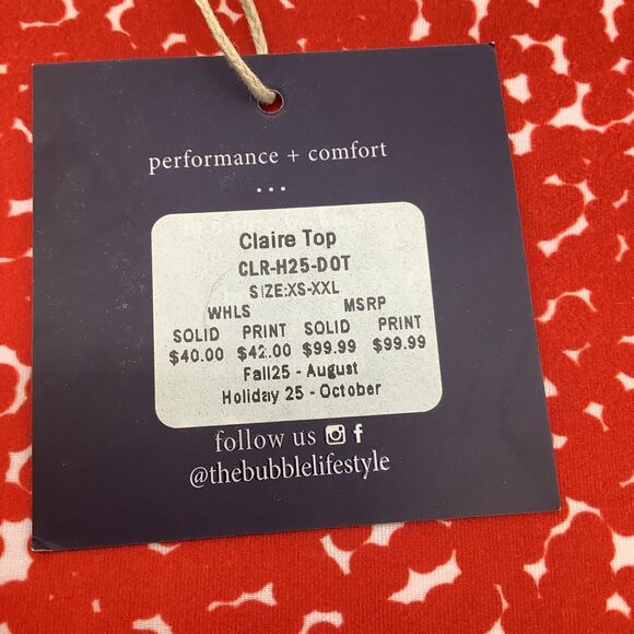 The Bubble Womens Claire Tank Top‎ Red Size Medium NWT - Picture 5 of 9